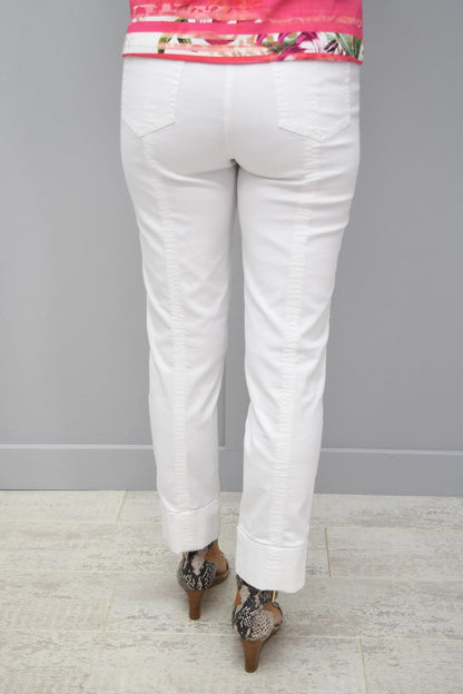 Robell Bella White 7/8 Jeans 51628