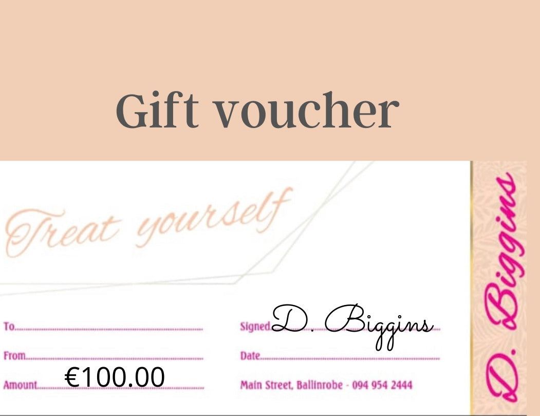 Gift Voucher Value €100