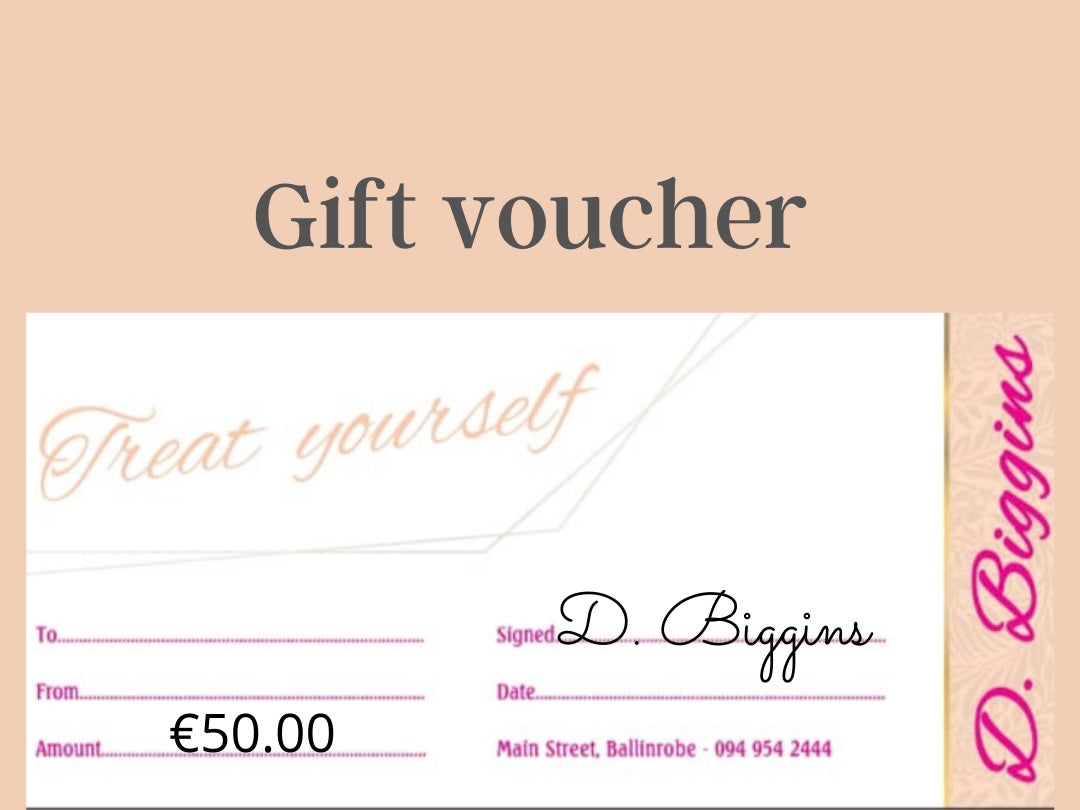 Gift Voucher Value €50